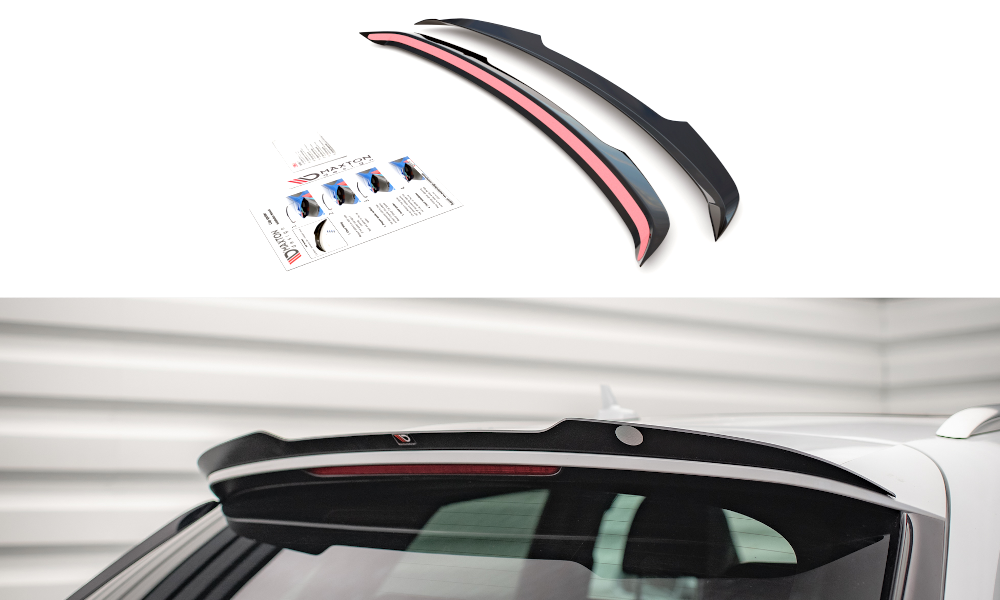 Maxton Design Spoiler CAP passend für Audi Q3 Sport 8U Facelift / S-Line 8U schwarz Hochglanz