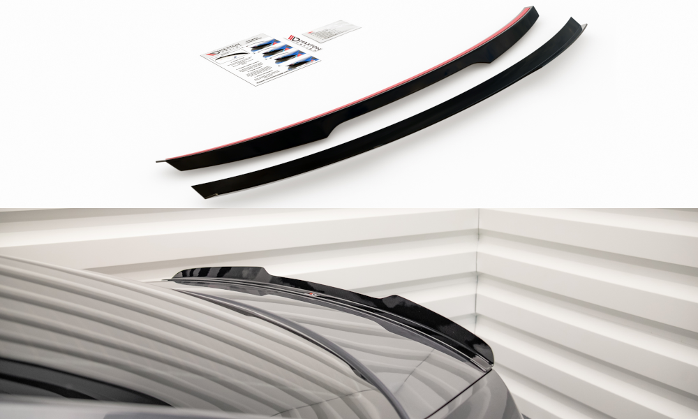 Maxton Design Spoiler CAP passend für Skoda Octavia Liftback Mk3 Facelift schwarz Hochglanz