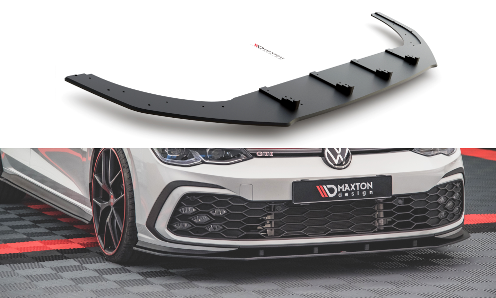 Maxton Design Street Pro Street+ Spoilerlippe Front Ansatz passend für VW Golf GTI / GTE / GTD / R-Line Mk8