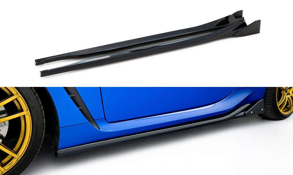 Maxton Design Street+ Seitenschweller Leisten passend für V.1 + Flaps passend für Subaru BRZ Mk2