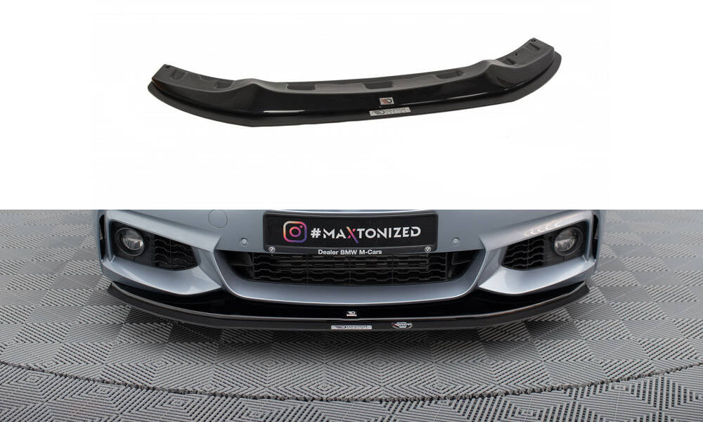 Maxton Design HYBRID Street+ Spoilerlippe Front Ansatz passend für BMW 4er Coupe / Gran Coupe / Cabrio M-Paket F32 / F36 / F33