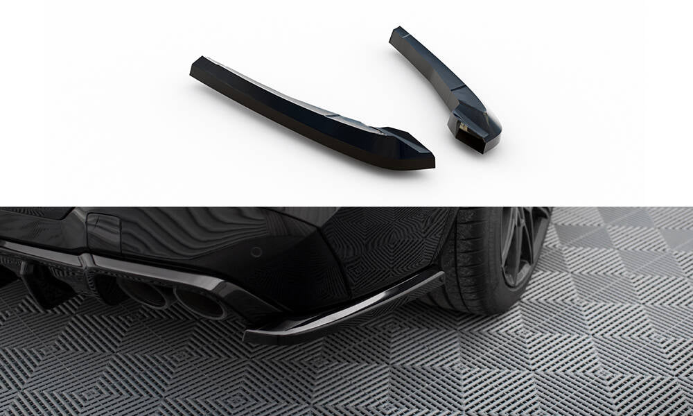 Maxton Design Heck Ansatz Flaps Diffusor V.2 passend für BMW X3 M F97 / F97 Facelift schwarz Hochglanz