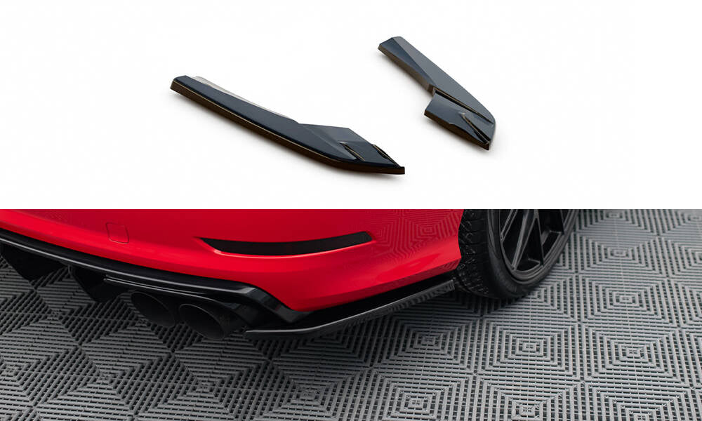 Maxton Design Heck Ansatz Flaps Diffusor passend für Audi S3 Limousine 8V schwarz Hochglanz
