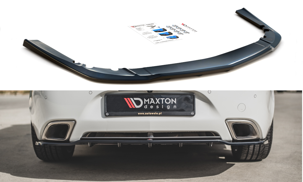 Maxton Design Street+ Mittlerer Diffusor RACE passend für Opel Insignia Mk. 1 OPC Facelift schwarz Hochglanz