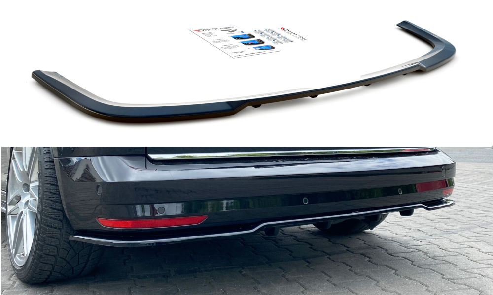 Maxton Design Street+ Mittlerer Diffusor RACE passend für VW Caddy Mk. 4 schwarz Hochglanz