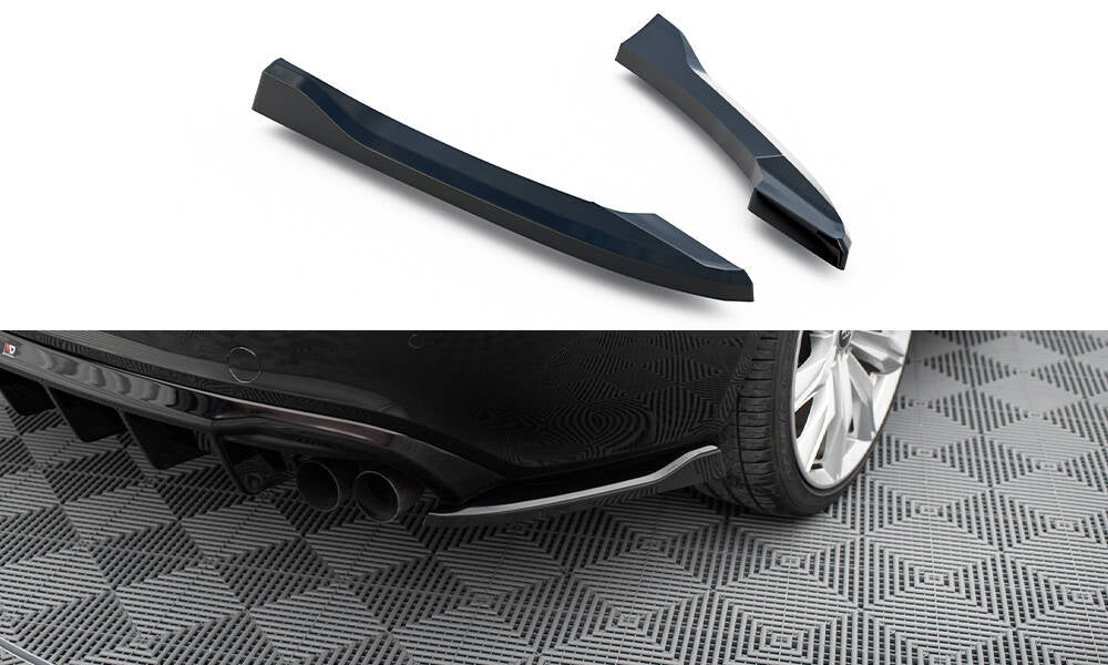Maxton Design Heck Ansatz Flaps Diffusor V.2 passend für Audi S5 / A5 S-Line Coupe / Cabriolet 8T schwarz Hochglanz