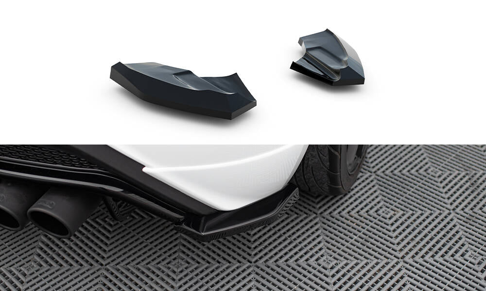 Maxton Design Heck Ansatz Flaps Diffusor V.3 passend für Ford Fiesta ST Mk7 Facelift schwarz Hochglanz