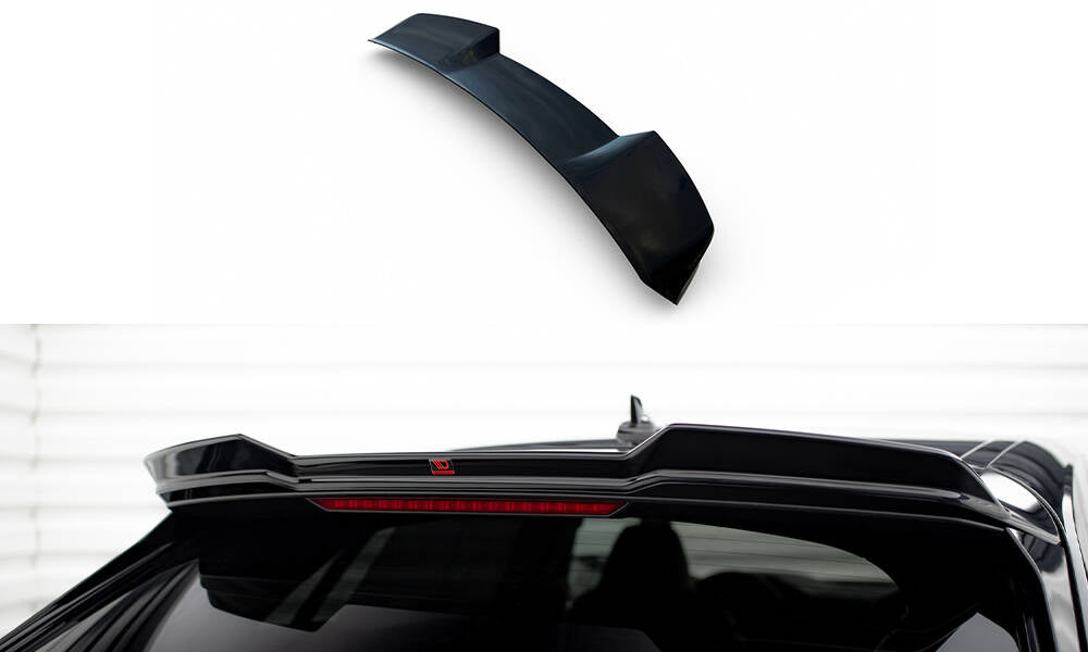Maxton Design Höher Spoiler CAP 3D passend für Audi RSQ8 Mk1 Facelift schwarz Hochglanz