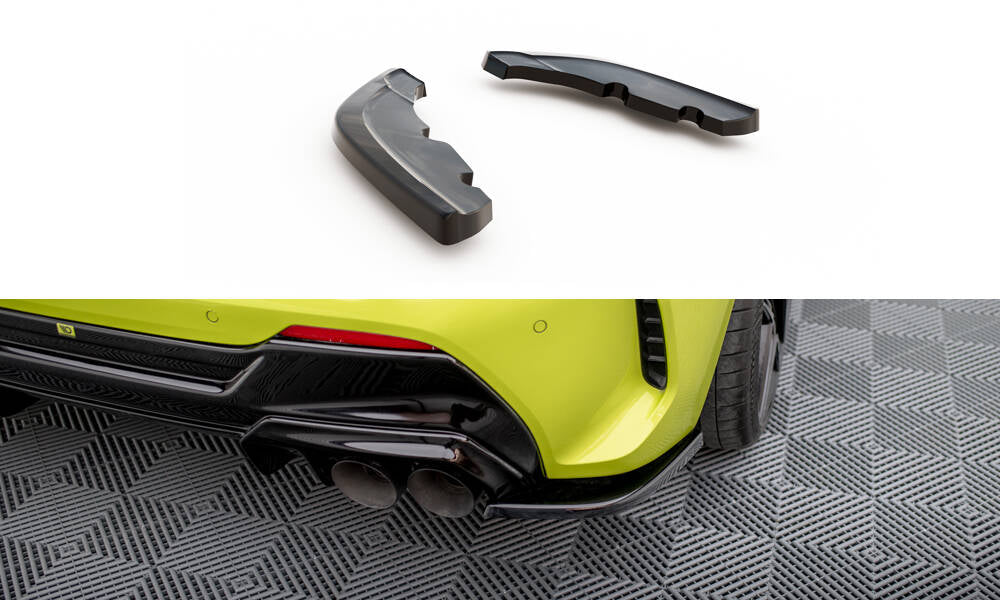Maxton Design Heck Ansatz Flaps Diffusor V.1 passend für0 (Für heckansatz v.2) BMW 1er F40 M-Paket / M135i / 128ti schwarz Hochglanz