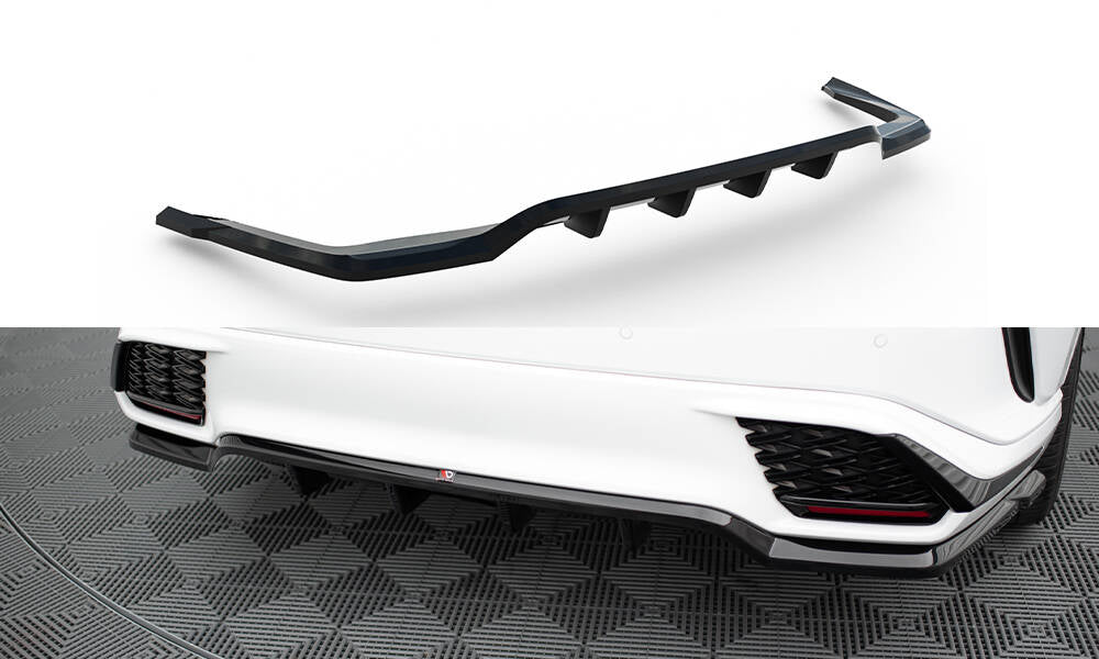 Maxton Design Street+ Mittlerer Diffusor RACE passend für Lexus RX F-Sport Mk5 schwarz Hochglanz