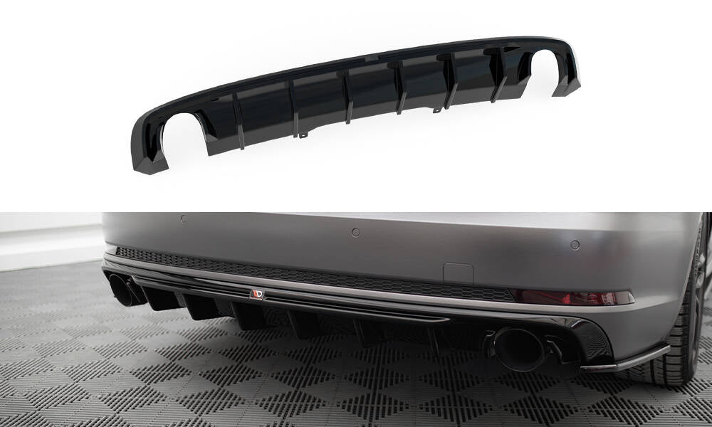 Maxton Design Diffusor Heck Ansatz V.1 passend für Audi A4 S-line B9 (Einzelauspuff li. re.)