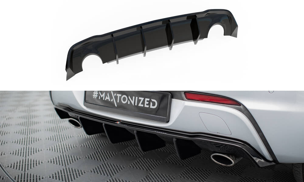 Maxton Design Diffusor Heck Ansatz passend für Opel Astra GTC OPC-Line J (Einzelauspuff li. re.) schwarz Hochglanz