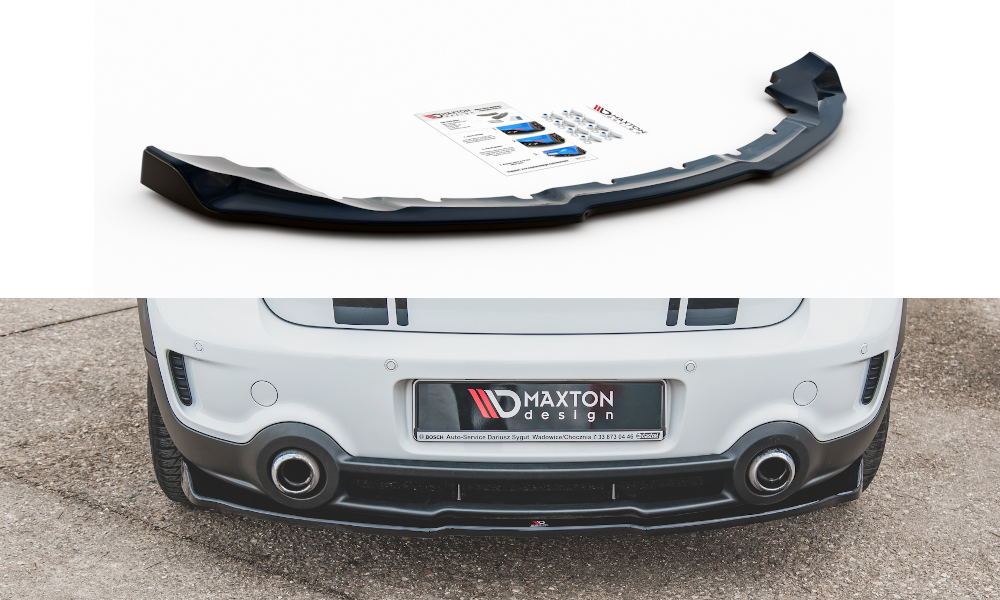 Maxton Design Heckansatz Mini Countryman Mk1 JCW schwarz Hochglanz für Mini Countryman R60