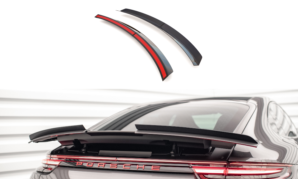 Maxton Design Spoiler CAP passend für Porsche Panamera GTS / Panamera E-Hybrid / Panamera Turbo S E-Hybrid 971 schwarz Hochglanz