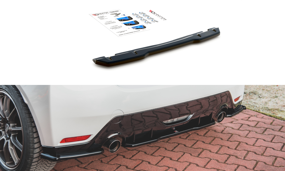 Maxton Design Mittlerer Diffusor Heck Ansatz für Toyota GR Yaris Mk4 Carbon Look