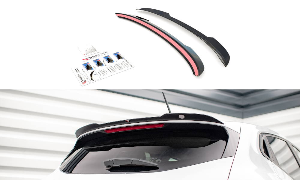 Maxton Design Spoiler CAP passend für Renault Clio Mk5 schwarz Hochglanz