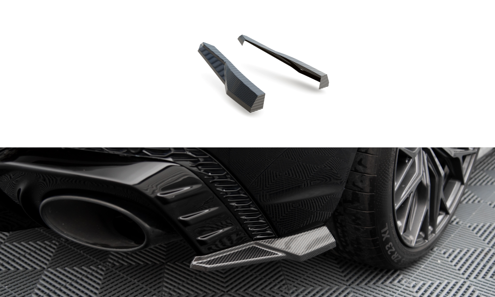 Maxton Design Prepreg Carbon Fiber Heck Ansatz Flaps Diffusor passend für Audi RSQ8 Mk1