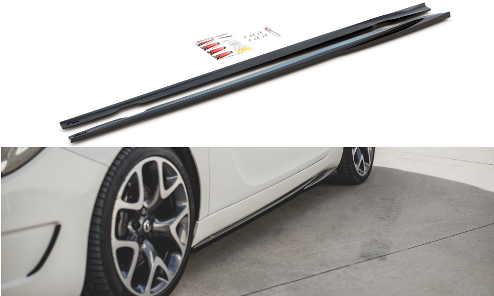 Maxton Design Street+ Seitenschweller Leisten passend für Opel Insignia Mk. 1 OPC schwarz Hochglanz