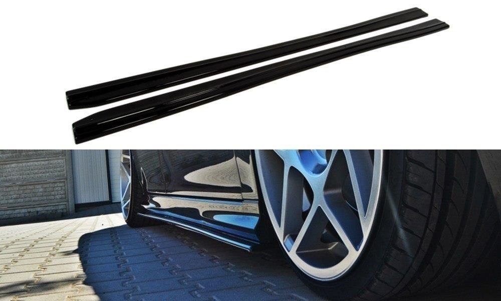 Maxton Design Street+ Seitenschweller Leisten passend für SAAB 9-3 TURBO X/ Aero Facelift schwarz Hochglanz