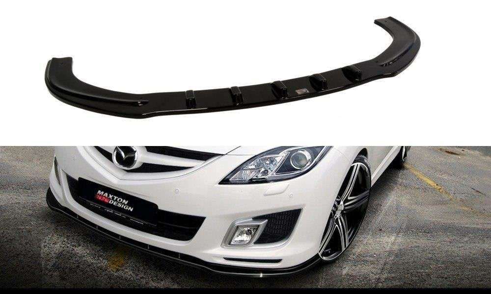 Maxton Design Street+ Spoilerlippe Front Ansatz passend für MAZDA 6 MK2 (FÜR DYNAMIC SPORTSTOßSTANGE) schwarz Hochglanz