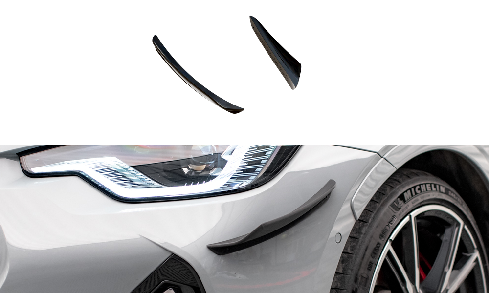 Maxton Design Stoßstangen Flaps Wings vorne Canards passend für BMW 2 Coupe M-Paket / M240i G42