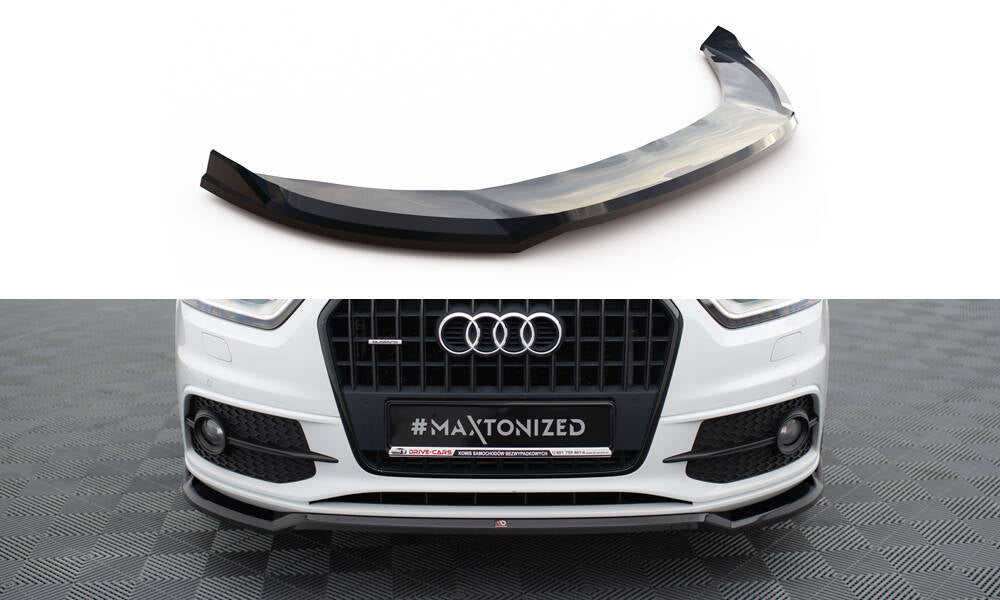 Maxton Design Street+ Spoilerlippe Front Ansatz V.2 passend für Audi Q3 S-line 8U schwarz Hochglanz