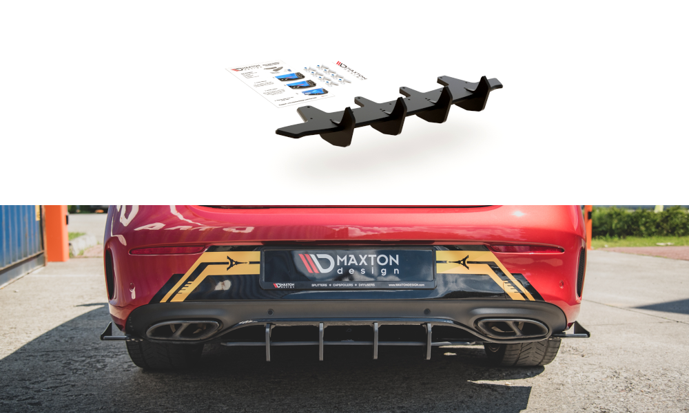 Maxton Design Street Pro Heckschürze passend für Mercedes-AMG C43 Coupe C205
