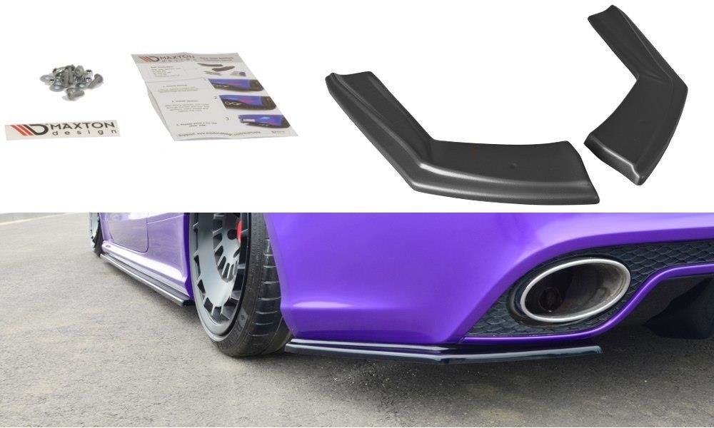 Maxton Design Heck Ansatz Flaps Diffusor passend für Audi RS5 Mk1 8T Facelift schwarz Hochglanz