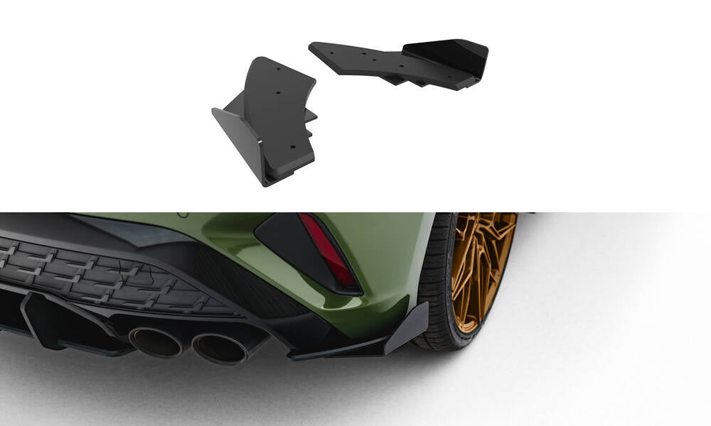Maxton Design Street Pro Heck Ansatz Flaps Diffusor + Flaps passend für Audi S3 Sportback 8Y Facelift schwarz Hochglanz
