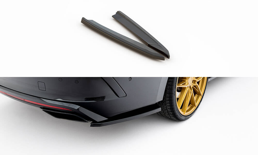 Maxton Design Heck Ansatz Flaps Diffusor V.1 passend für Skoda Octavia RS Liftback / Combi Mk4 Facelift schwarz Hochglanz