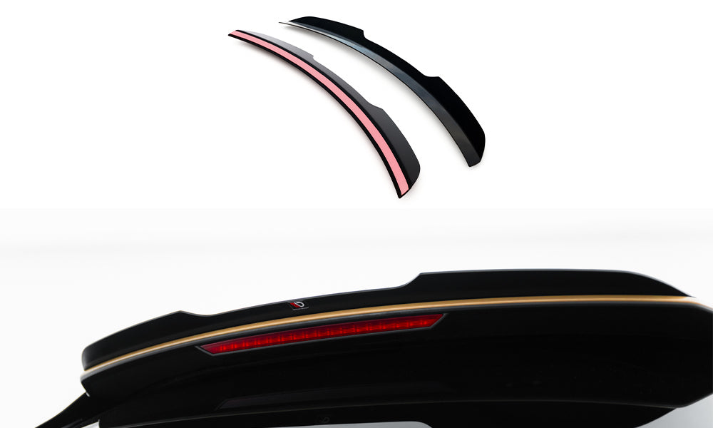 Maxton Design Höher Spoiler CAP passend für Audi Q8 S-line / SQ8 Mk1 Facelift schwarz Hochglanz