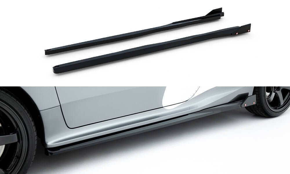 Maxton Design Street+ Seitenschweller Leisten + Flaps passend für Toyota GR Yaris Mk4 Facelift