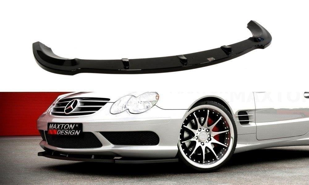 Maxton Design Street+ Spoilerlippe Front Ansatz passend für MERCEDES SL R230 AMG schwarz Hochglanz