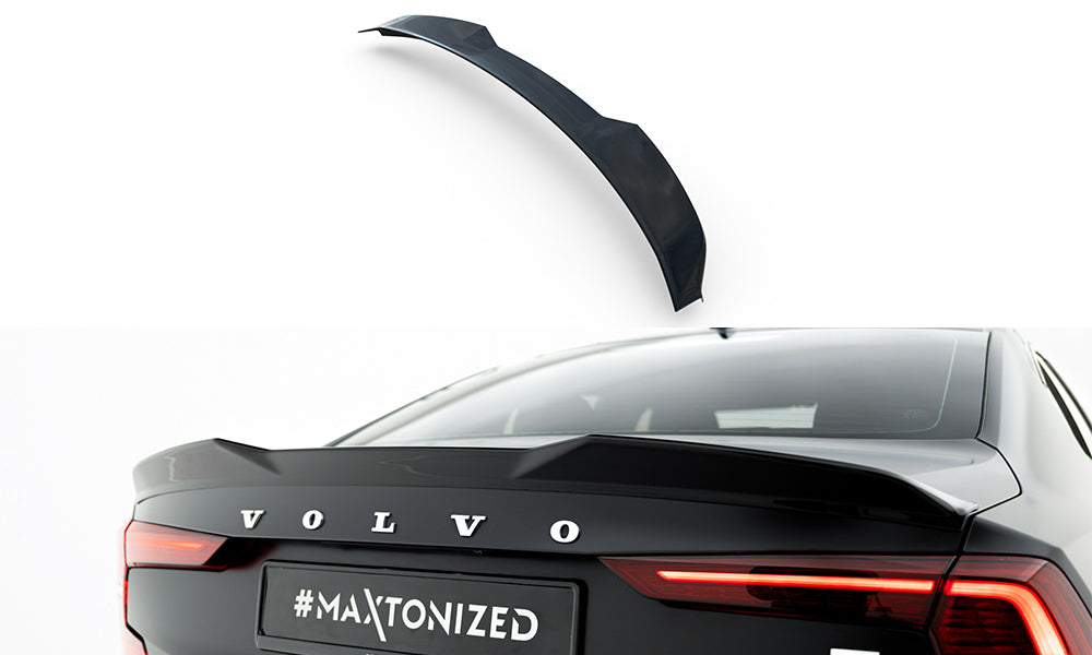Maxton Design Spoiler CAP 3D passend für Volvo S60 R-Design Mk3 schwarz Hochglanz