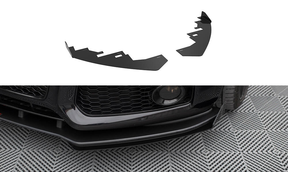 Maxton Design Front Stoßstange Flaps passend für Audi S5 / A5 S-Line 8T schwarz Hochglanz