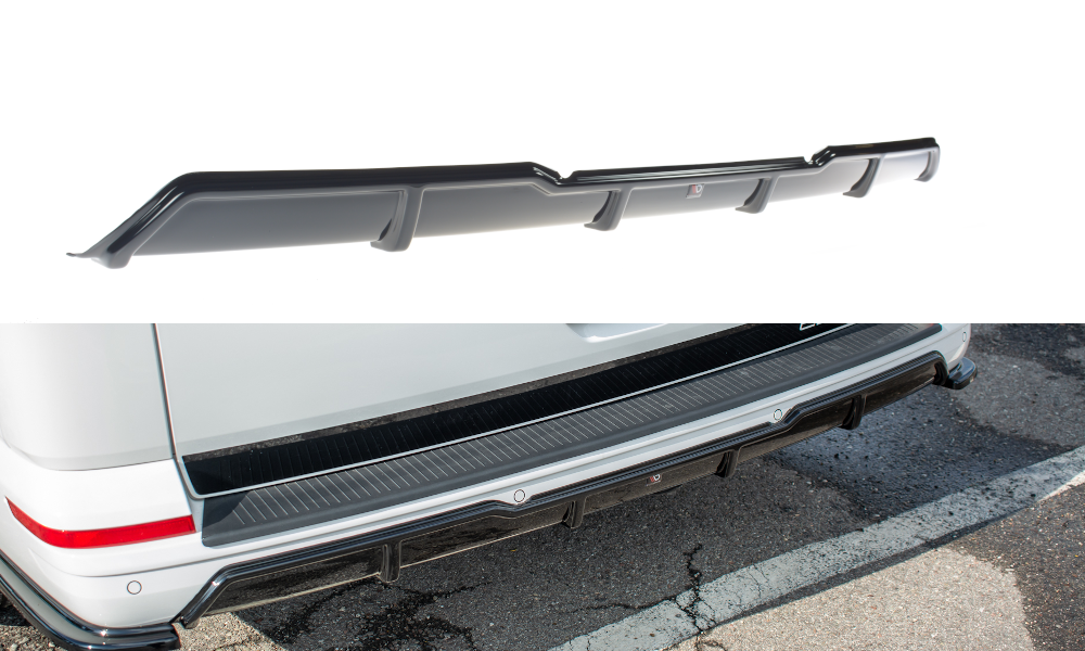 Maxton Design Diffusor Heck Ansatz passend für VW T6 / T6.1 schwarz Hochglanz