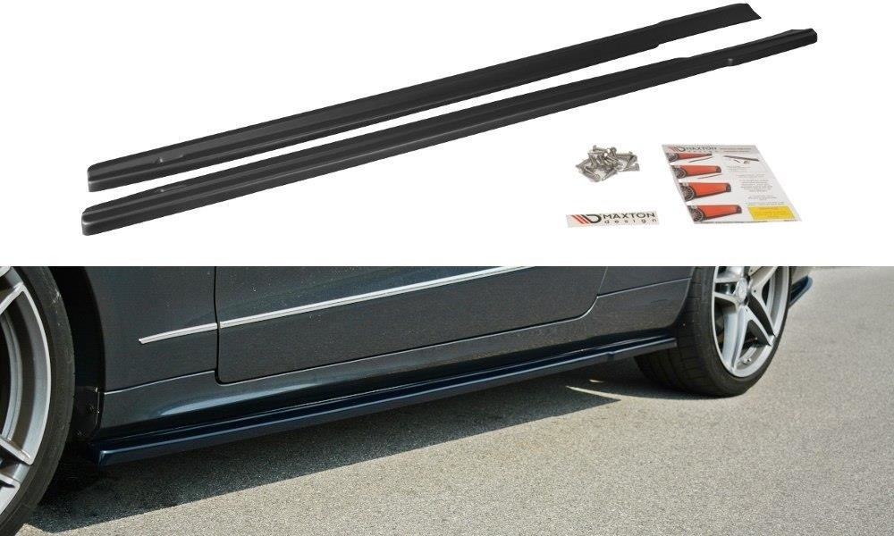 Maxton Design Seitenschweller Ansatz für Mercedes E W212 schwarz matt