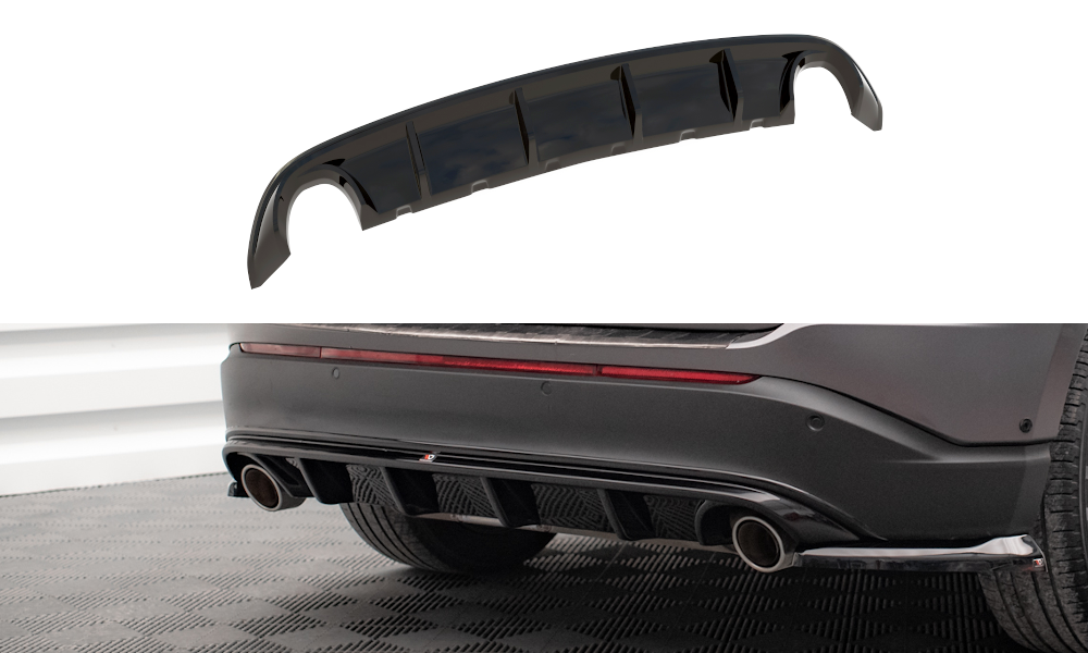 Maxton Design Diffusor Heck Ansatz passend für Ford Edge Mk2 schwarz Hochglanz