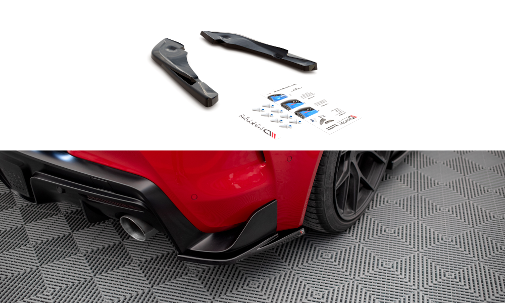 Maxton Design Heck Ansatz Flaps Diffusor V.3 passend für Toyota Supra Mk5 schwarz Hochglanz