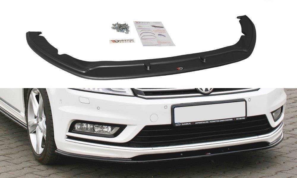 Maxton Design Front Ansatz V.1 für Vw Passat B7 R-Line Carbon Look