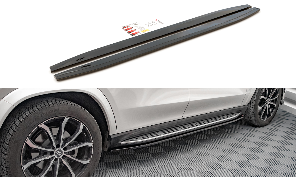 Maxton Design Seitenschweller Ansatz für Mercedes-Benz GLS AMG-Line X167 Carbon Look