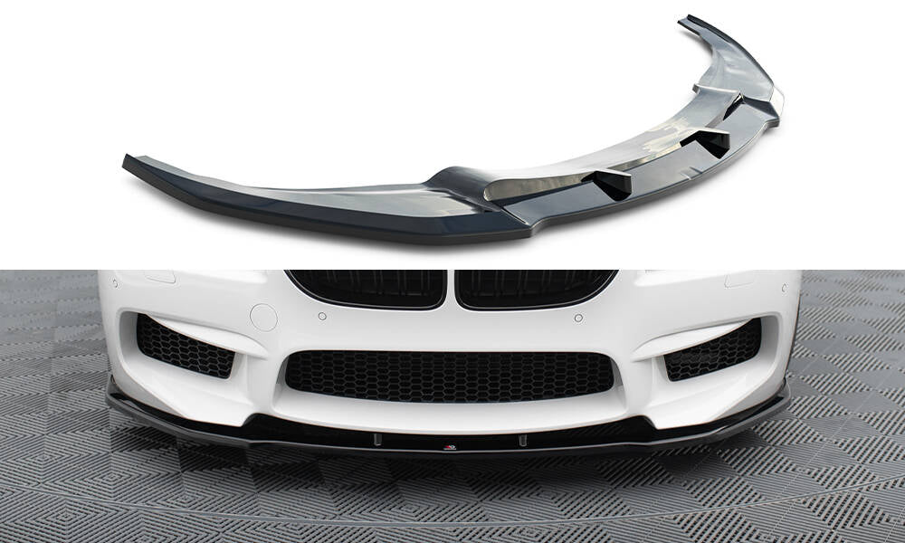 Maxton Design Street+ Spoilerlippe Front Ansatz V.1 passend für BMW M6 Gran Coupe / Coupe / Cabriolet F06 / F13 / F12 schwarz Hochglanz