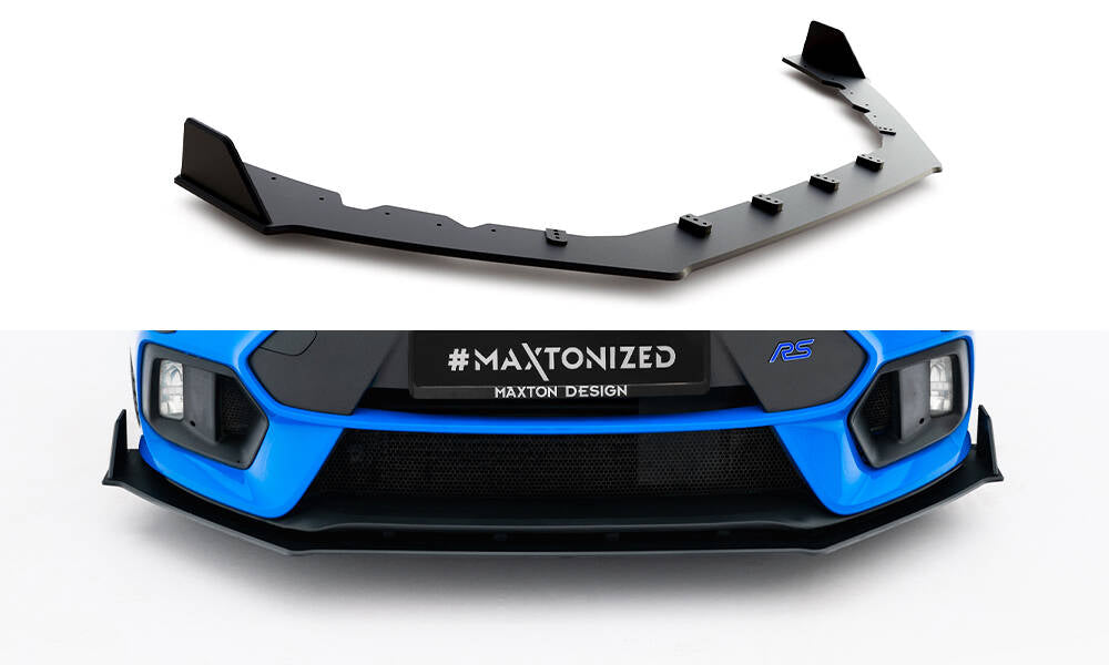 Maxton Design Street Pro Street+ Spoilerlippe Front Ansatz passend für / Frontansatz V.2 Ford Focus RS Mk3