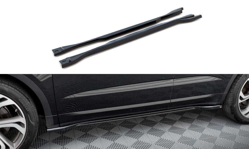 Maxton Design Street+ Seitenschweller Leisten passend für Jaguar E-Pace R-Dynamic X540 schwarz Hochglanz