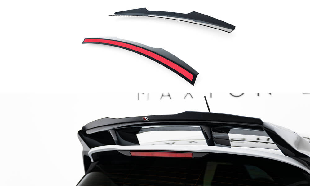 Maxton Design Spoiler CAP passend für Ford Fiesta ST / ST-Line Mk8 / Mk8 Facelift (Für Spoiler FO-FI-8-ST-FH1FP) schwarz Hochglanz