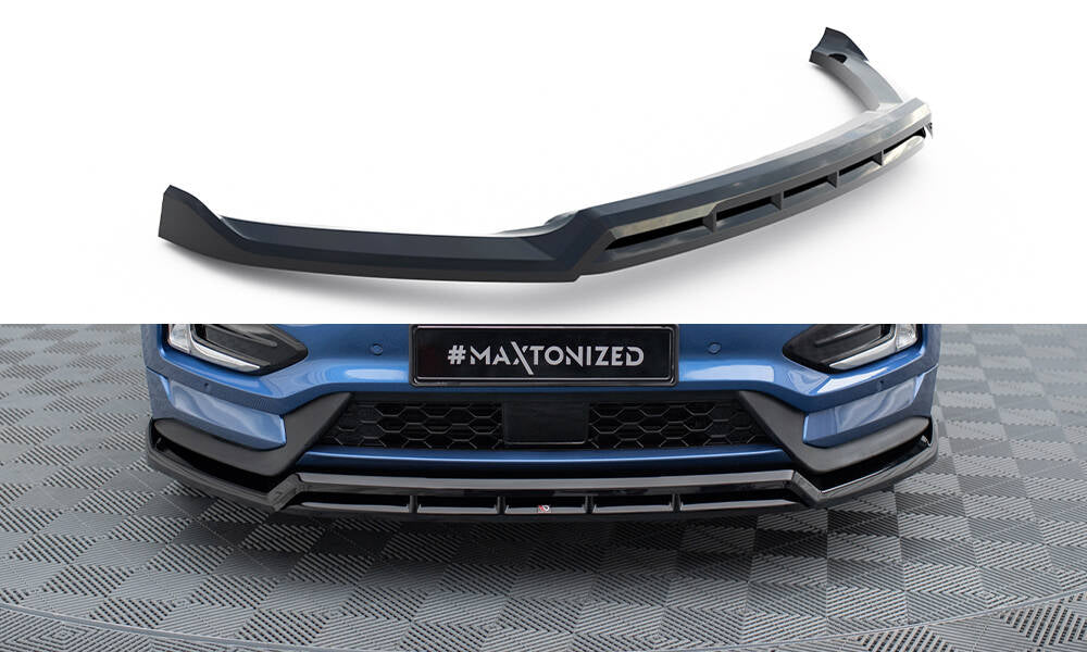 Maxton Design Street+ Spoilerlippe Front Ansatz passend für Ford Edge ST Mk2 Facelift schwarz Hochglanz