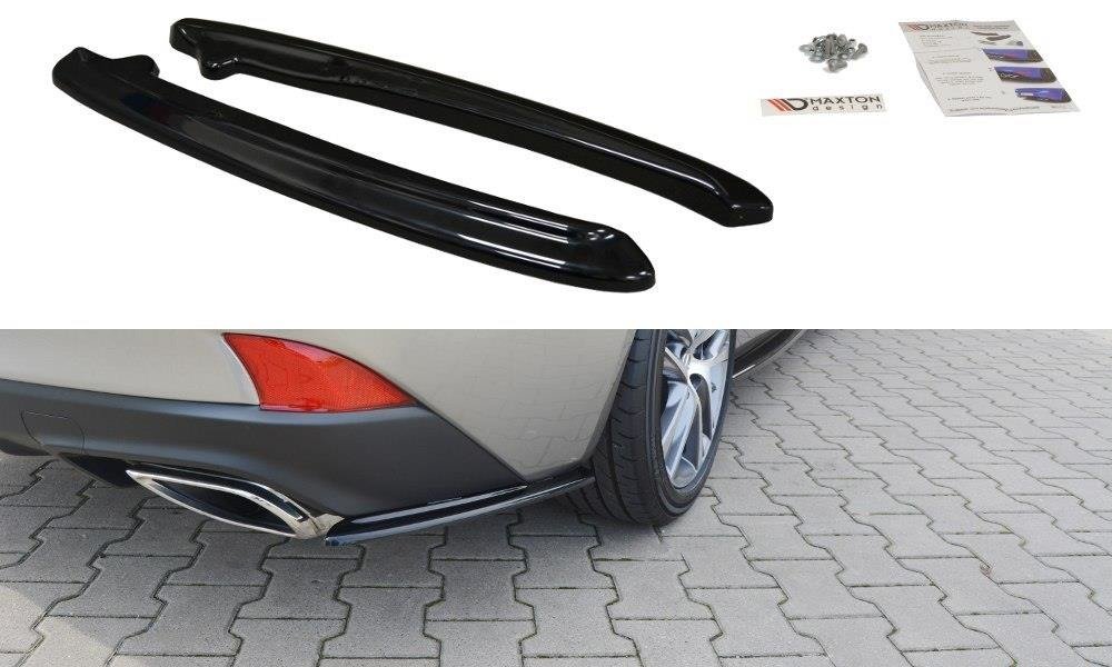 Maxton Design Heck Ansatz Flaps Diffusor passend für Lexus IS Mk3 Facelift T schwarz Hochglanz