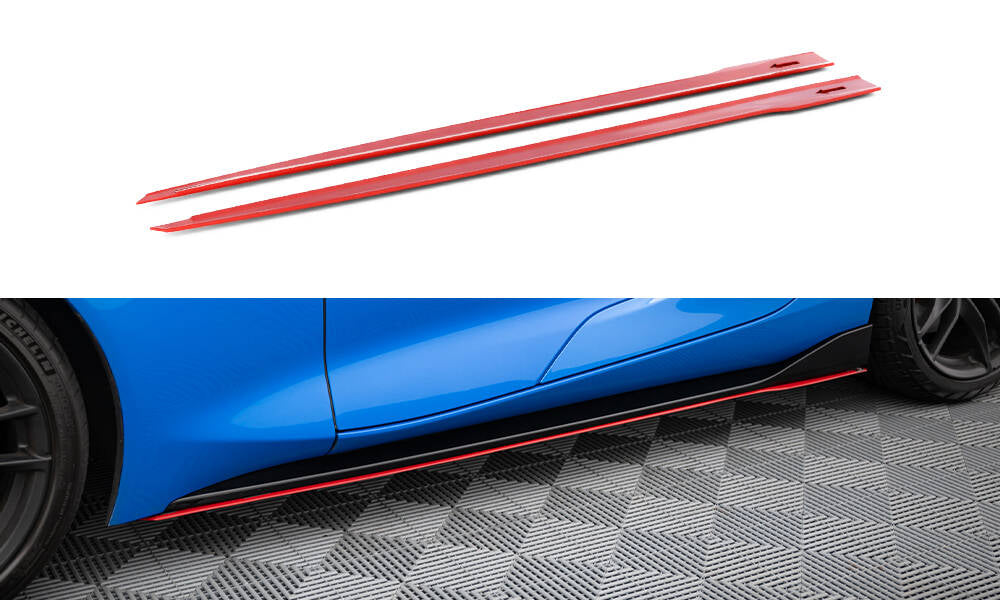 Maxton Design Street+ Seitenschweller Leisten V.2 passend für Toyota Supra Mk5 schwarz Hochglanz