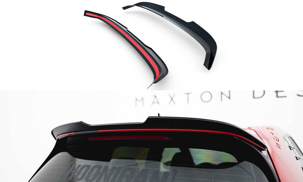 Maxton Design Spoiler CAP V.2 passend für VW Golf R / R-Line / GTI / GTD Mk7 / Mk7 Facelift schwarz Hochglanz