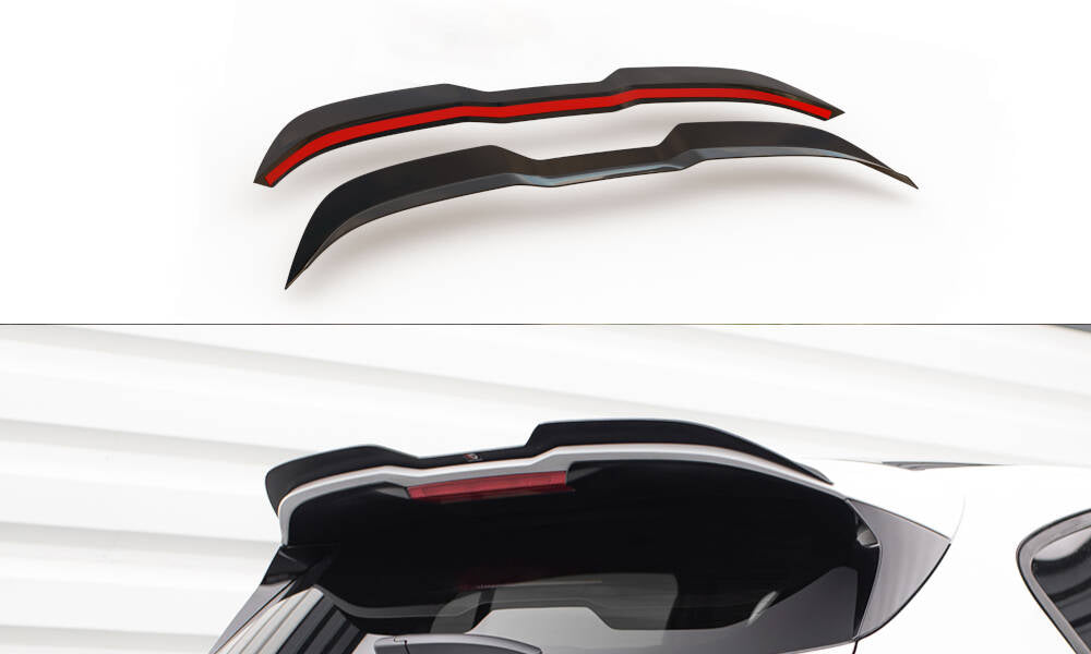Maxton Design Spoiler CAP V.2 passend für Ford Focus Hatchback ST Mk4 schwarz Hochglanz